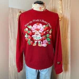 Vintage Charming Strawberry Shortcake Women's Sweatshirt Turtleneck